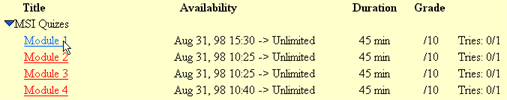 Choose a module